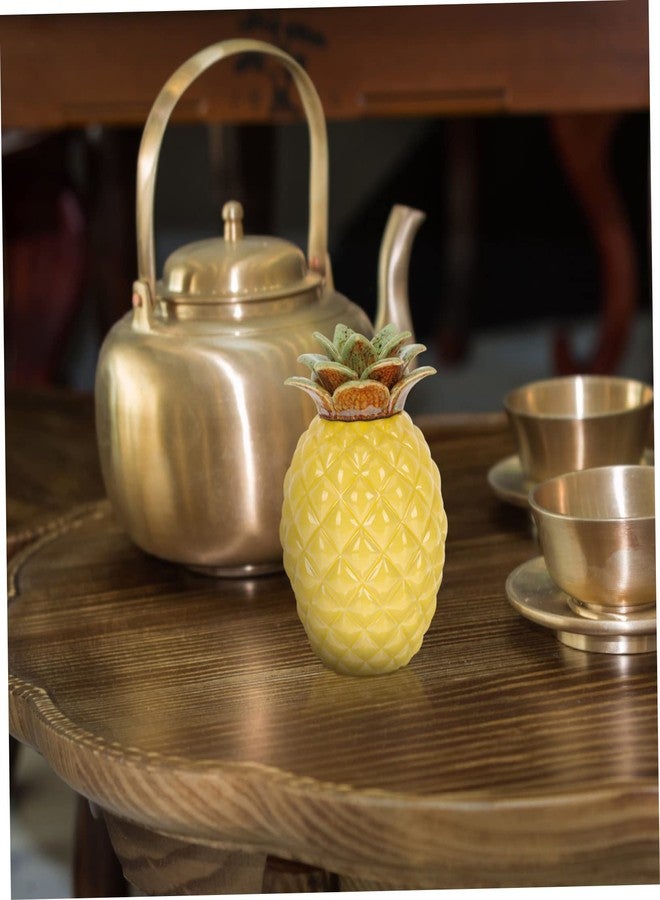 NAMOARLY Pineapple Tea Cookie Storage Jar Tea Jars for Loose Tea Mini Ceramic Canisters Snacks Jar Handmade Containers & Storage Containers with Lids Ceramics Ceramic Pot Seal Travel - Image 4